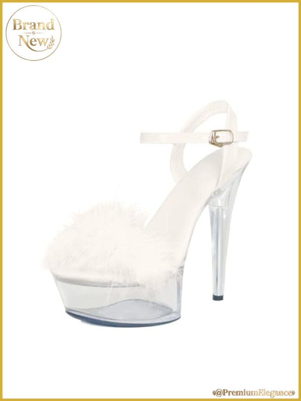 Clear Platform Stiletto High Heel Ankle Strap Dance Sandals